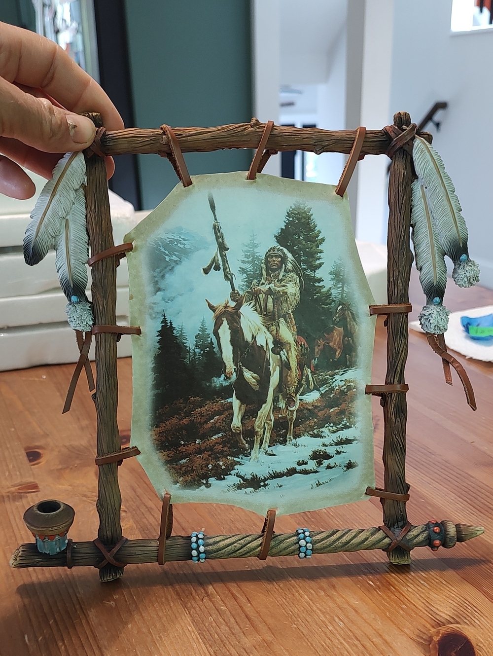 Rustic Native American Horse Scene Wall Art